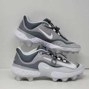 Nike Alpha Huarache Elite 4 MCS Mens Size 14 FD6221-012 Gray Baseball Cleats New